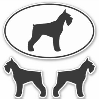 Adesivo Gato de Schnauzer Silhouettes Vinyl Sticker Set
