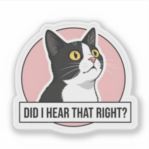 Adesivo Gato de Smoking Engraçado Meme - Decoração de Escr