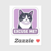 Gato de Tuxedo 'Com Licença?' Atitude 