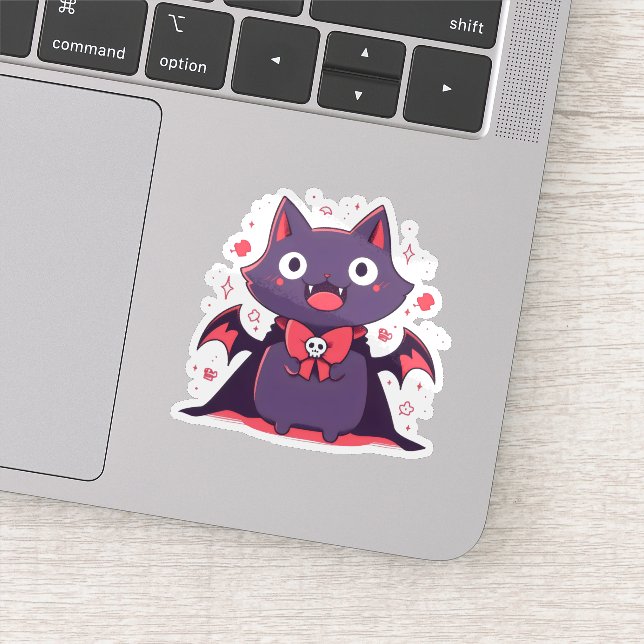 Adesivo Gato de Vampiro Bonito (Detalhe)