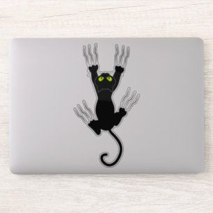 Adesivo Gato Deslizante Engraçado Arranhando Unhas Patas