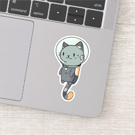 Adesivo Gato do Astronauta de Kawaii