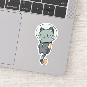 Adesivo Gato do Astronauta de Kawaii