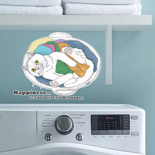 Adesivo Gato do Dia da Lavagem