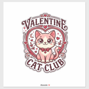 Adesivo Gato do Dia dos Namorados Design engraçado do aman