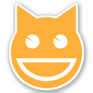 Adesivo Gato Emoji Sorrindo