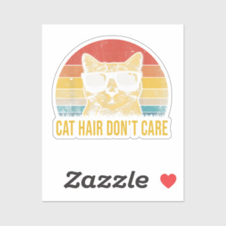 Adesivo Gato Engraçado Cabelo Não Me Importo Para Amantes