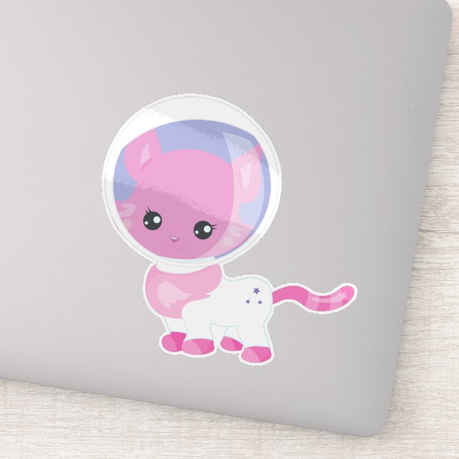 Adesivo Gato Espacial, Gato Bonito, Cosmonauta, Astronauta (Detalhe)