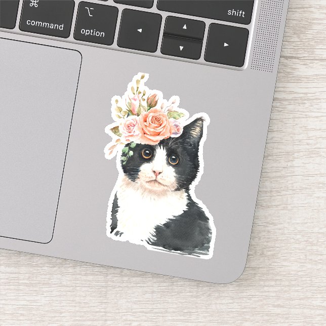 Adesivo Gato Flor Fancy (Detalhe)