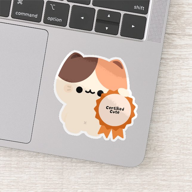 Adesivo Gato Fofo Certificado (Detalhe)