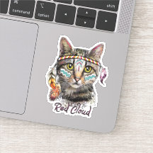 Gato fofo de nuvem vermelha