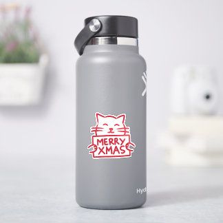 Adesivo Gato Fofo Feliz Natal