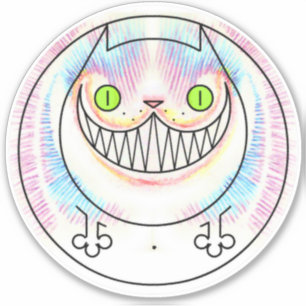 Adesivo Gato Gordo Cheshire Gata De Corte Personalizado Vi