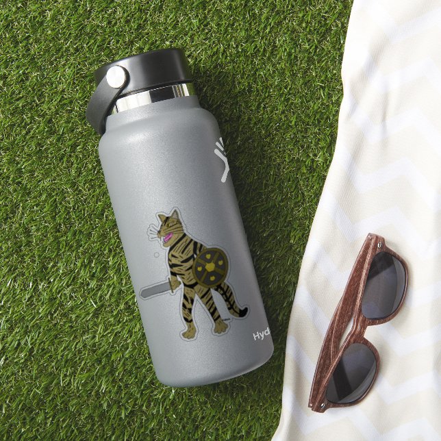 Adesivo Gato Guerreiro (HydroFlask Insitu)