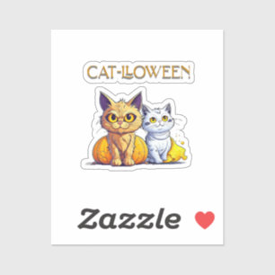 Adesivo Gato Halloween