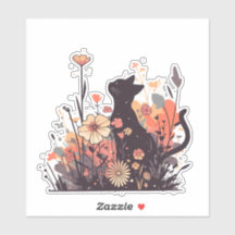 Gato Kawaii Bonito no Cheio de Campo de Flores