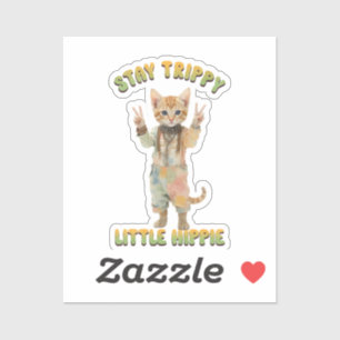 Adesivo Gato Laranja Tabby Boho Fique Tripado Pequeno Hipp