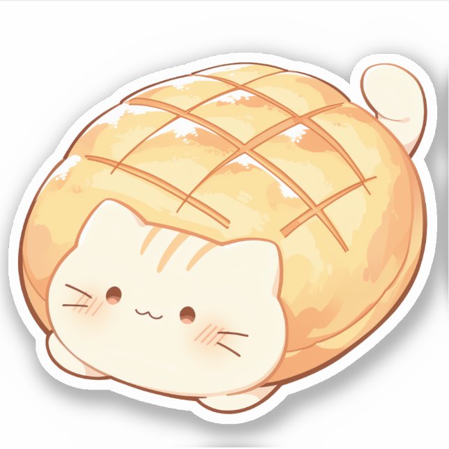 Adesivo Gato Melon Bread Sticker (Frente)