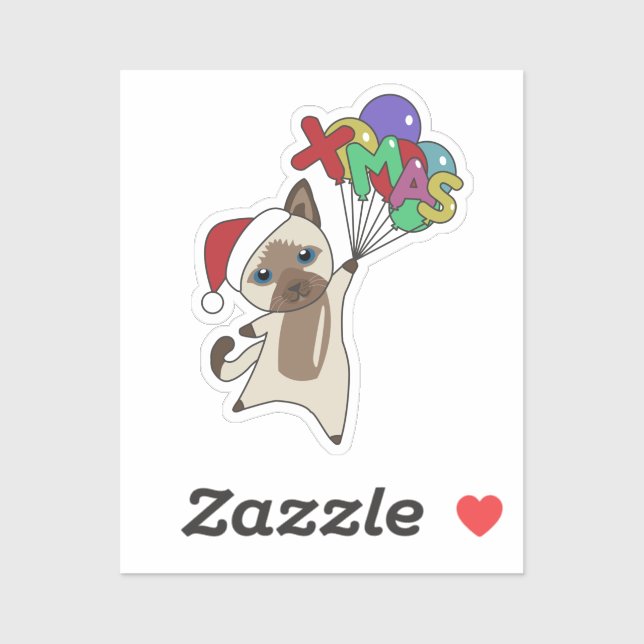 Adesivo Gato Natal Neve Inverno Animais Vedantes (Folha)