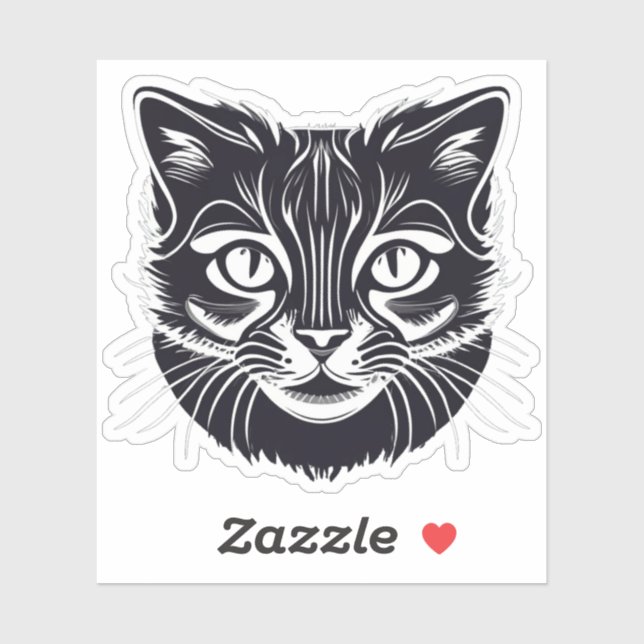 Adesivo Gato Negro (Folha)