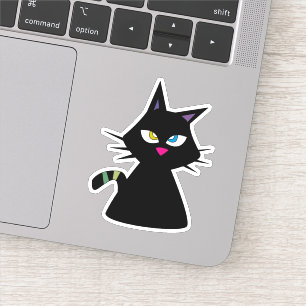 Adesivo Gato Negro Sortudo