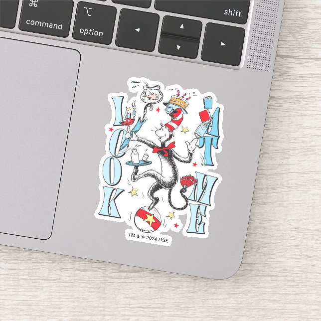 Adesivo Gato no Chapéu | Olhe Para Mim (Detalhe)