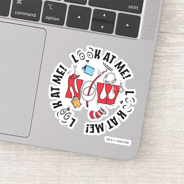 Adesivo Gato no Chapéu | Olhe Para Mim! Olhe Para Mim! (Detalhe)