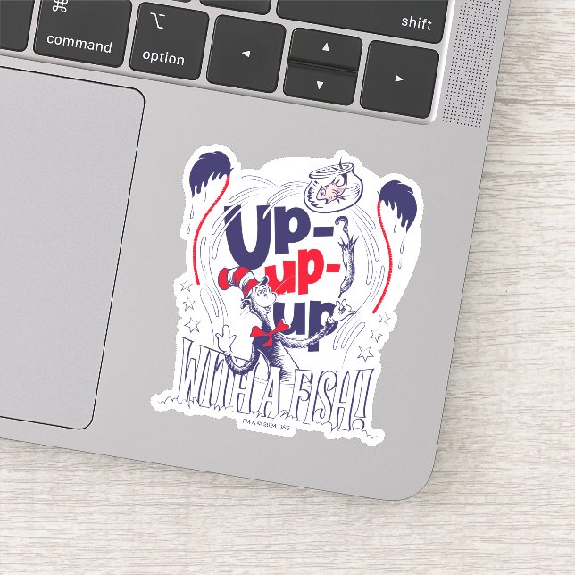 Adesivo Gato no Chapéu | Para Cima Com Um Peixe (Detalhe)