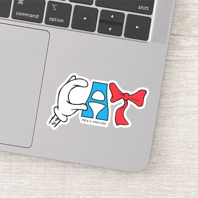 Adesivo Gato no Chapéu | Texto de Cat (Detalhe)