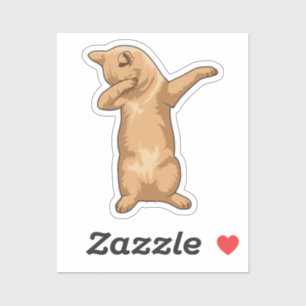 Adesivo Gato no laboratório de dança de salto