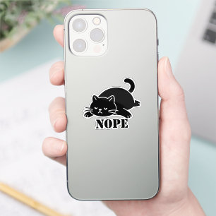Adesivo Gato NOPE Engraçado para Amantes de Gatos