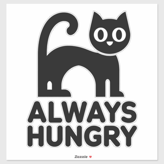 Adesivo Gato preto-branco (Folha)