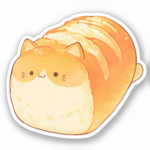 Adesivo Gato Shokupan Japonês Leite Bread Sticker