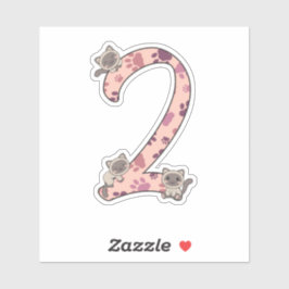 Adesivo Gato Siamês Segundo Aniversário Para Crianças Cats