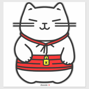 Adesivo Gato Sortudo Japonês ou Maneki-Neko