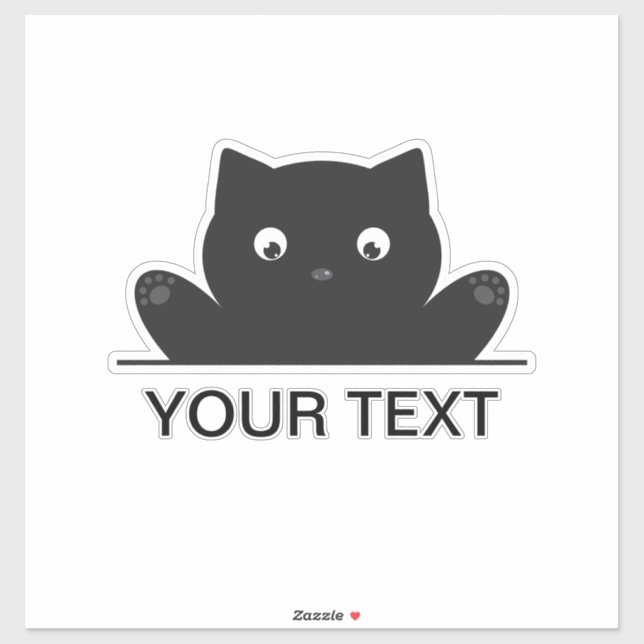 ADESIVO GATO SURPRESO (Folha)