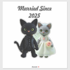 Adesivo Gatos Casados 2025