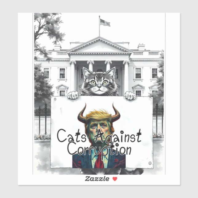 Adesivo Gatos Contra Corrupção (Folha)