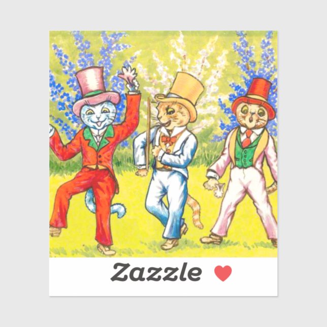 Adesivo Gatos Dançantes (Folha)