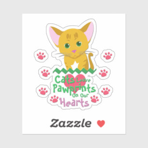 Adesivo Gatos Deixam Pawprint