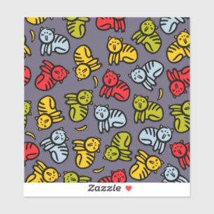 Adesivo Gatos e bananas