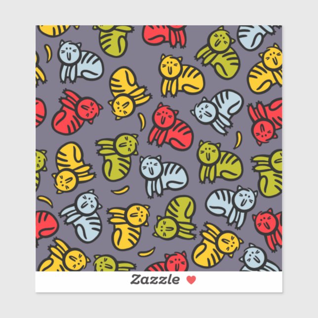 Adesivo Gatos e bananas (Folha)