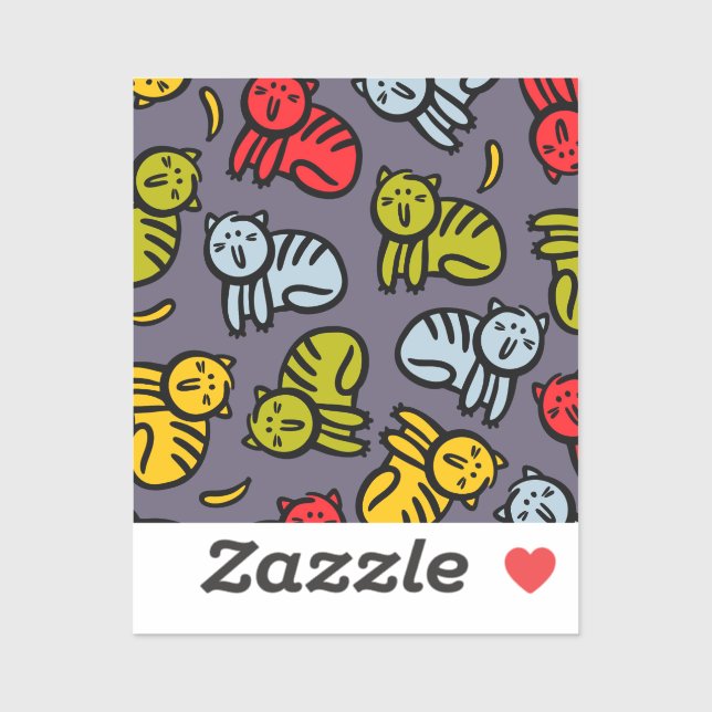 Adesivo Gatos e bananas (Folha)