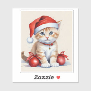 Adesivo Gatos Festivos nas Festas de Natal - Víblias de Fé