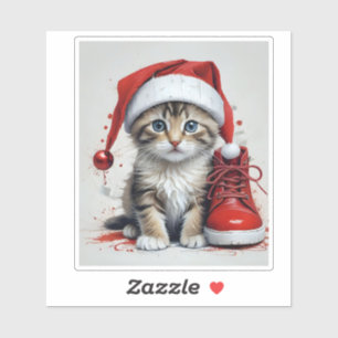 Adesivo Gatos Festivos nas Festas de Natal - Víblias de Fé