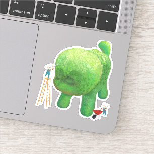 Adesivo Gatos-jardineiros e animais verdes