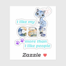 Adesivo "Gatos Melhor Companhia Que Homens" Na moda