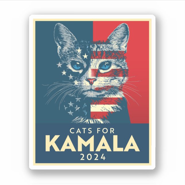 Adesivo Gatos para Kamala (Frente)