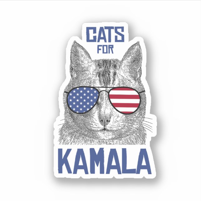 Adesivo Gatos para Kamala (Frente)