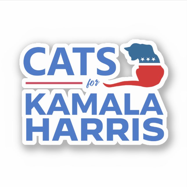 Adesivo Gatos para Kamala Harris (Frente)